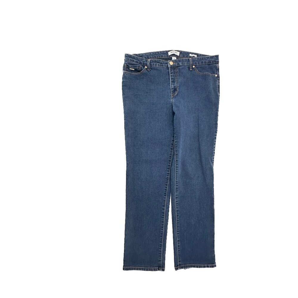 Nine West Women's Dark Blue Straight-Leg Jeans